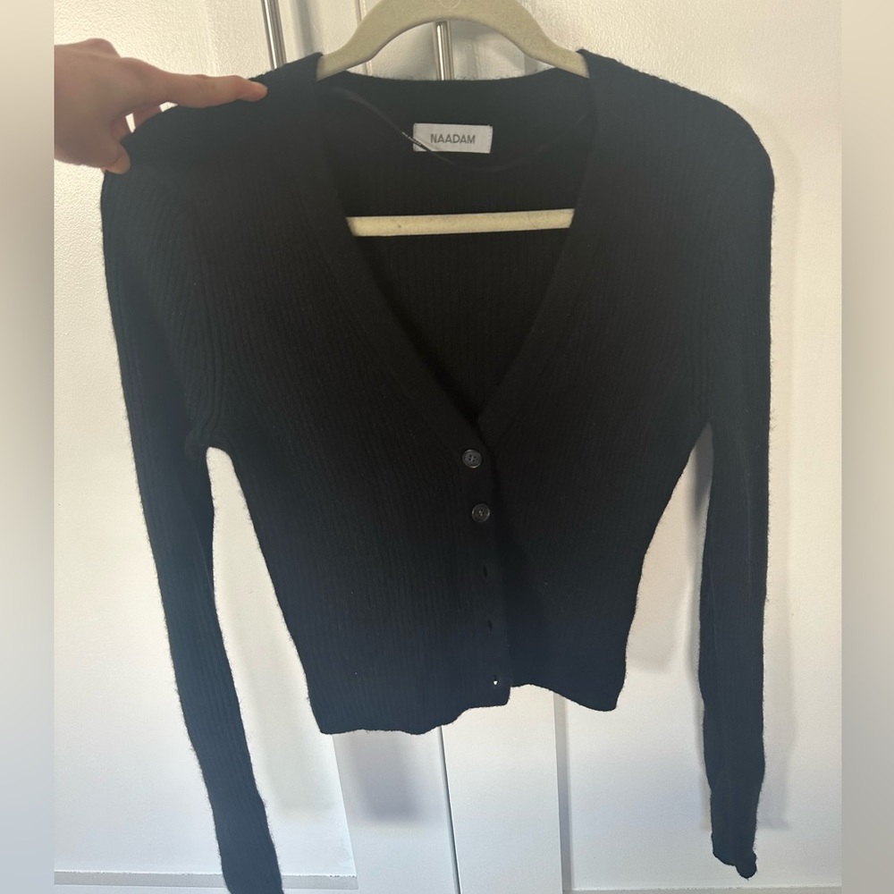 Naadam Cashmere fitted cropped cardigan